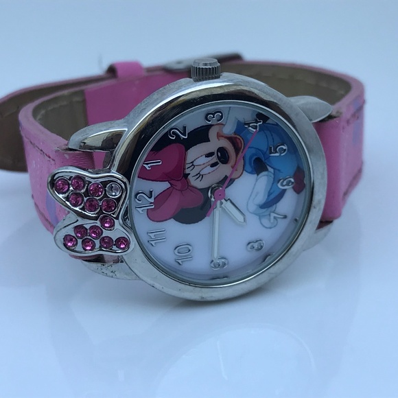 Disney Minnie Mouse Ladies Watch Pink Band Analog - Picture 3 of 8